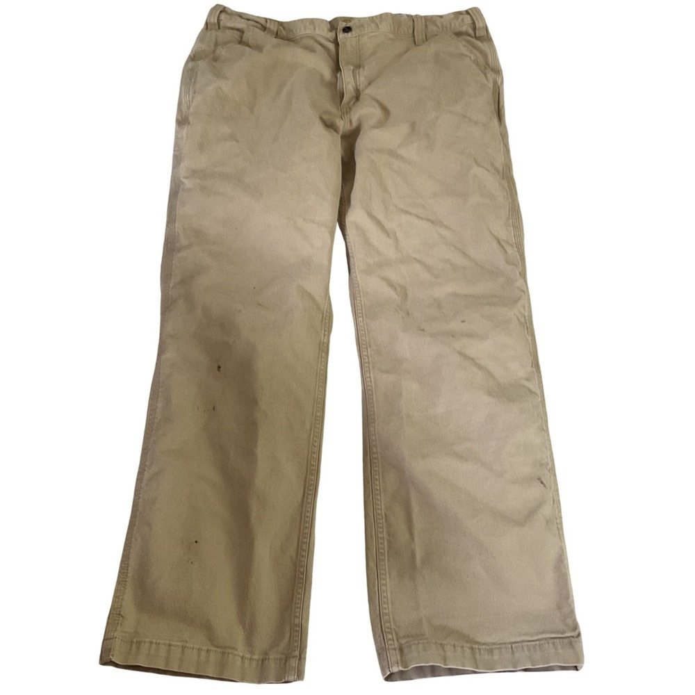 Carhartt Mens Relaxed Fit Canvas Work Pants Tan Khaki 102291-253 40x32